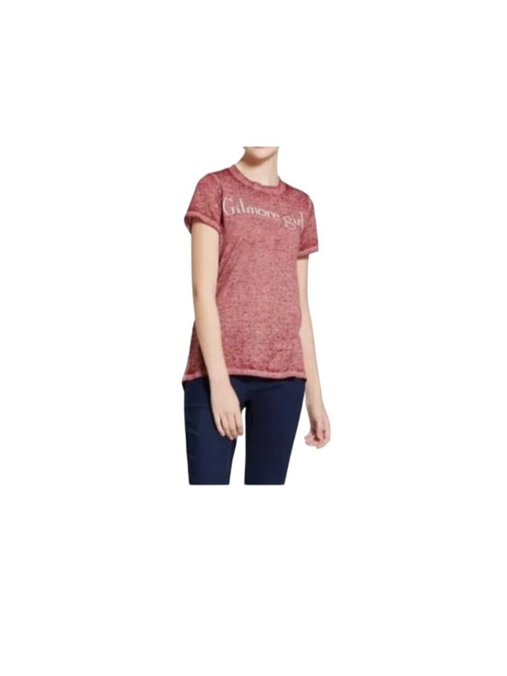 Colorful Graphic Gilmore Girls Tshirt L Retro Burnout Sheer Hi Lo Classic Chic